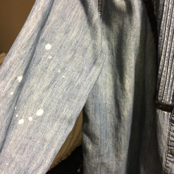 Free people chambray pintuck button down - Picture 4 of 7